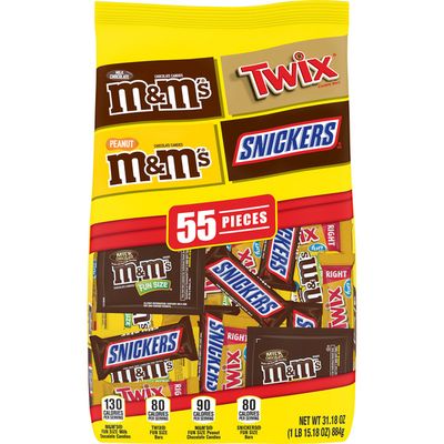 Snickers, M&m's & Twix Assorted Chocolate Halloween Candy Variety Pack