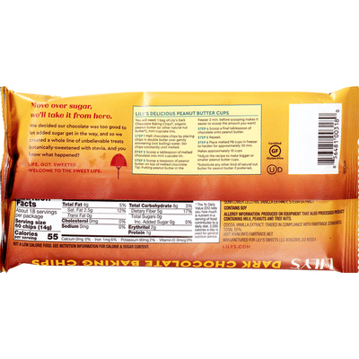 Lily's Baking Chips, Dark Chocolate, 55% Cocoa