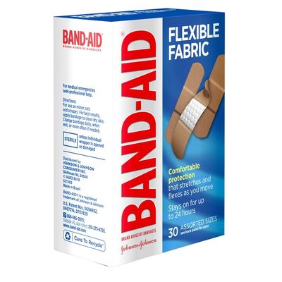 Band-Aid Brand Flexible Fabric Adhesive Bandages, Assorted Sizes