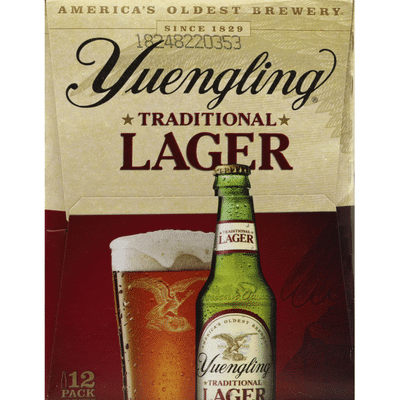 Yuengling Beer, Traditional, Lager, 12 Pack