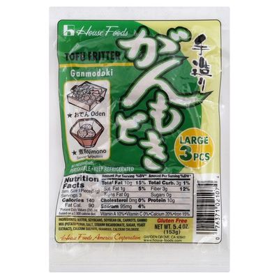 House Foods Tofu, Fritter, Large