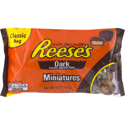 chocolate reese peanut miniatures cups butter dark candies