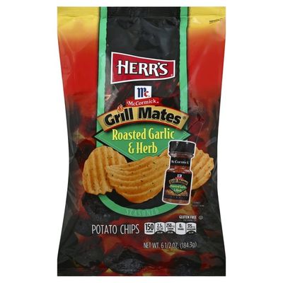 Herr's Potato Chips, McCormick Grill Mates Roasted Garlic & Herb Seasoned