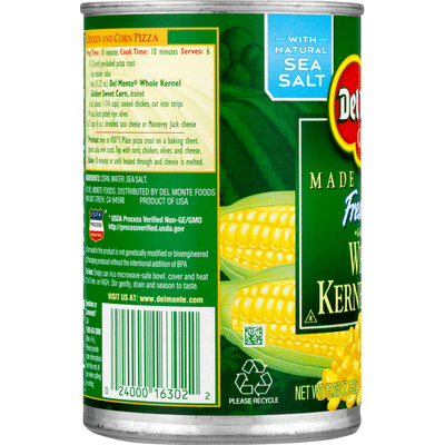 Del Monte Corn, Golden Sweet, Whole Kernel