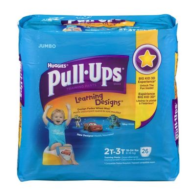 Huggies Pull-Ups Disney Learning Designs Training Pants Size 2T-3T - 26 CT