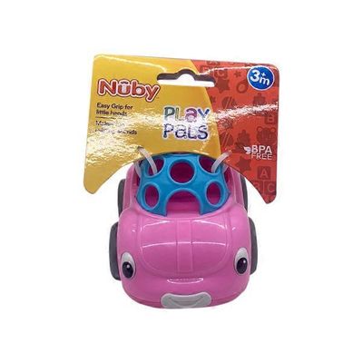 Nuby Play Pals Pink Car Rattle Toy