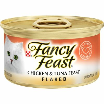 Fancy Feast Wet Cat Food, Flaked Chicken & Tuna Feast