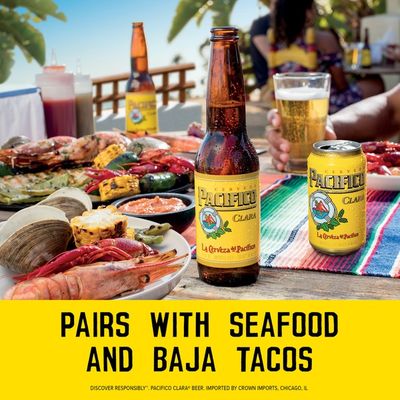 Pacifico Clara Mexican Lager Beer Bottles