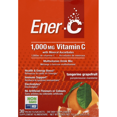 Ener C Vitamin C 1000 Mg Packets Tangerine Grapefruit 30 Each Instacart