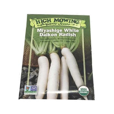 High Mowing Organic Seeds Miyashige White Daikon Seeds
