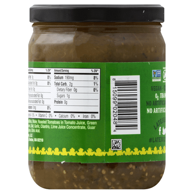 Late July Salsa Verde, with Roasted Tomatillos, Mild