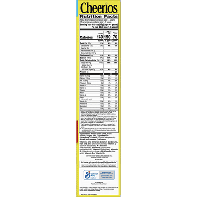 Cheerios Cereal with Whole Grain Oats, Gluten Free