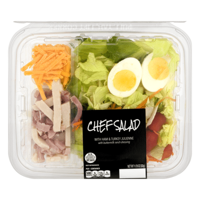 Ahold Chef Salad with Ham & Turkey Julienne with Buttermilk Ranch Dressing