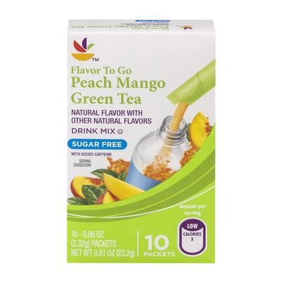 SB Flavor To Go Peach Mango Tea Drink Mix Packets - 10 CT