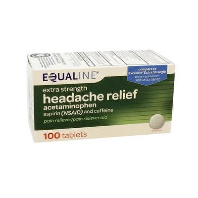 Equaline Added Strength Headache Formula Acetaminophen Aspirin And Caffeine