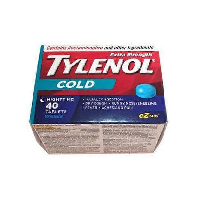 Tylenol Extra Strength Nighttime Cold Medicine EZ Tabs