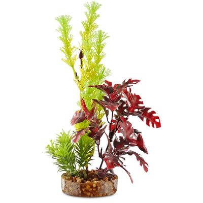 Imagitarium Yellow & Red Fiesta Tropical Plastic Aquarium Plant