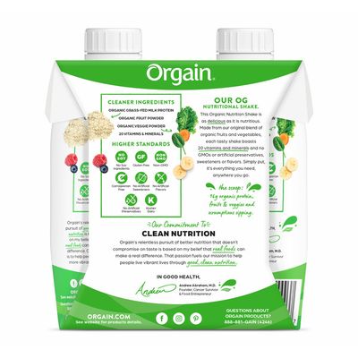 Orgain Nutritional Shake, Creamy Chocolate Fudge Flavor, 4 Pack