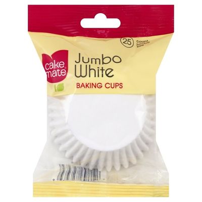 Cake Mate Baking Cups, White, Jumbo