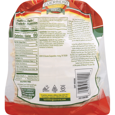 Guerrero White Corn/De Maiz Blanco Tortillas