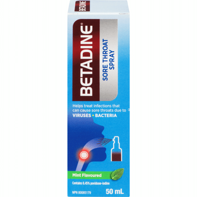 Betadine Sore Throat Spray (50 ml) - Instacart