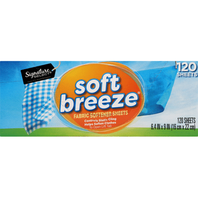 Signature Home Fabric Softener Sheets, Soft Breeze