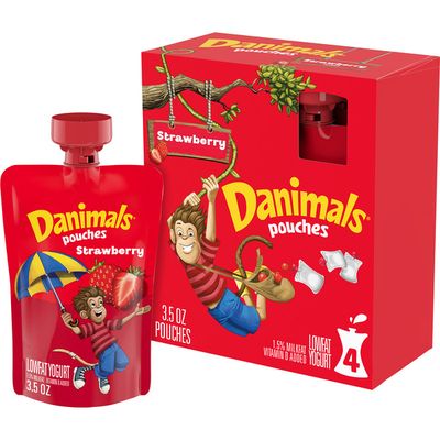 Danimals Strawberry Explosion Squeezable Yogurt