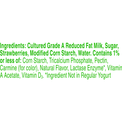 Yoplait Yogurt, Lactose Free Yogurt, Strawberry