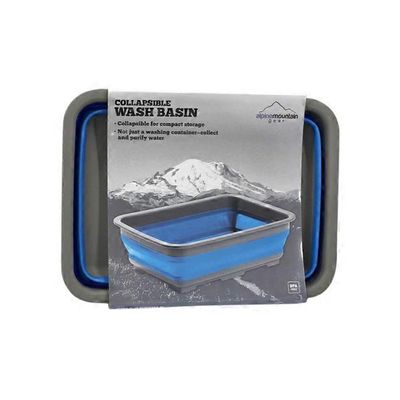 Alpine Mountain Gear Blue Collapsible Wash Basin