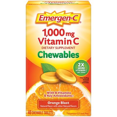 Emergen-C Vitamin C Chewables Orange Blast, Vitamin C Chewables Orange Blast