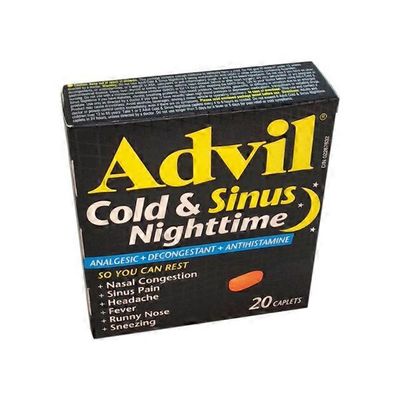 Advil Cold & Sinus Nighttime Caplets (20 ct) - Instacart