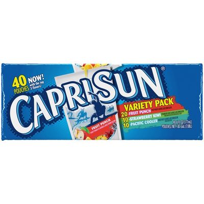Capri Sun Fruit Punch, Strawberry Kiwi & Pacific Cooler Naturally Flavored Juice Drink Blend Variety Pack