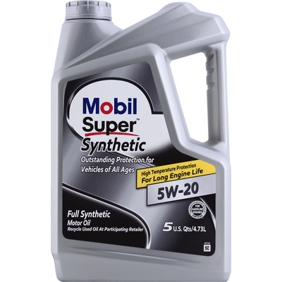 Mobil Motor Oil, Full Synthetic, 5W -20