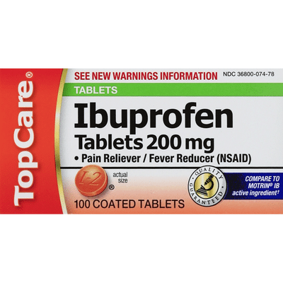TopCare Ibuprofen, 200 mg, Coated Tablets
