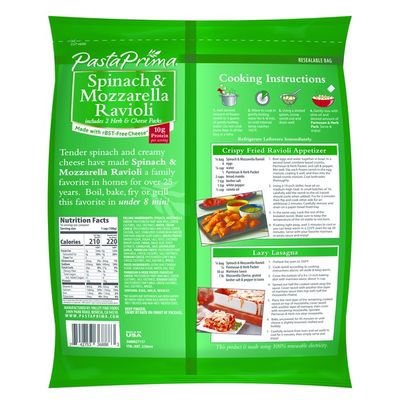 Pasta Prima Frozen Spinach & Mozzarella Ravioli