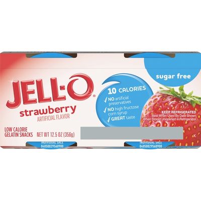 Jell-O Strawberry Sugar Free Ready-to-Eat Gelatin Snacks