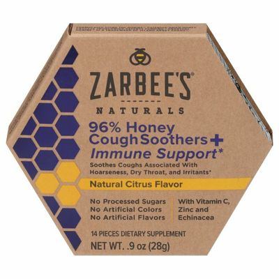 Zarbee's Naturals Citrus Flavor Honey Cough Soothers & Immune Support
