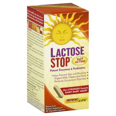 Renew Life LactoseStop, Potent Enzymes & Probiotic, Vegetable Capsules