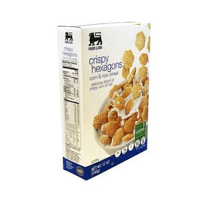 Food Lion Cereal, Corn & Rice, Crispy Hexagons