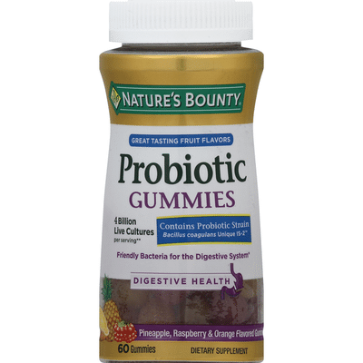 Nature's Bounty Probiotic, Gummies, Pineapple, Raspberry & Orange Flavored