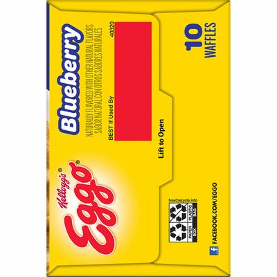 Eggo Frozen Waffles, Frozen Breakfast, Toaster Waffles, Blueberry