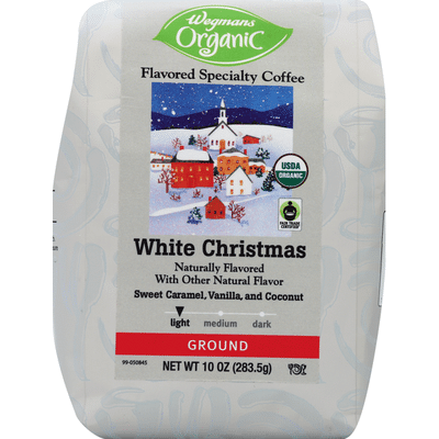 Wegmans Coffee Flavored Specialty Ground Light Roast White Christmas 10 Oz Instacart