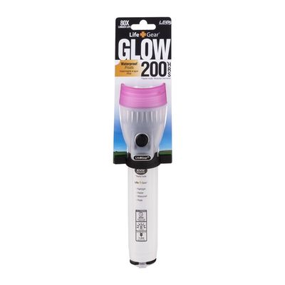 Life + Gear Glow Waterproof/Floating Flashlight/Flasher 200 Hrs Pink