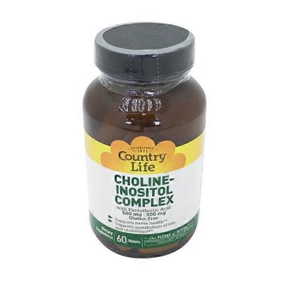 Country Life Choline-inositol Complex With Pantothenic Acid 500 Mg Dietary Supplement