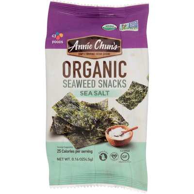 Annie Chuns Seaweed Snacks, Organic, Sea Salt