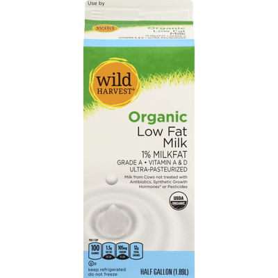 Wild Harvest Milk, Organic, Low Fat, 1% Milk Fat