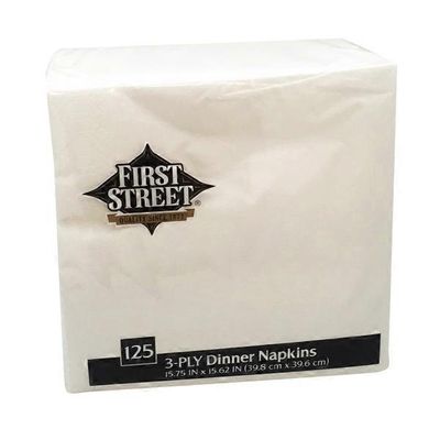First Street Artstyle White Napkin 15x15