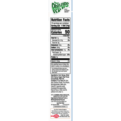 Roll-Ups Fruit Flavored Snacks, Strawberry Sensation/Tropical Tie-Dye/Cherry Orange Wildfire, Unicorn Tongue Tattoos, Variety Pack, 10 Pack