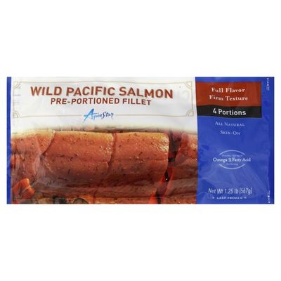 Aqua Star Wild Pacific Salmon, Pre-Portioned Fillet
