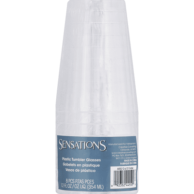 Sensations Tumblers, Plastic, Old Fashioned, Clear